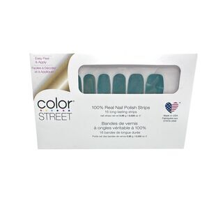 New Sealed Color Street Nail Polish Strips 16 Count Holy Teal-edo USA